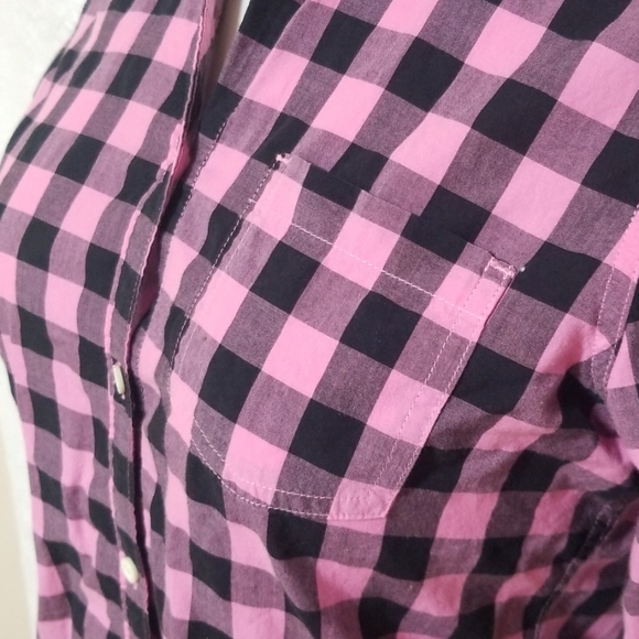 Pink Victoria’s Secrets Black/Pink Buffalo Shirt - Picture 3 of 7